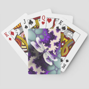 Purple Dragonfly Playing Cards
