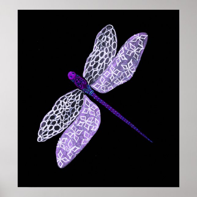 Purple Dragonfly Poster (Front)