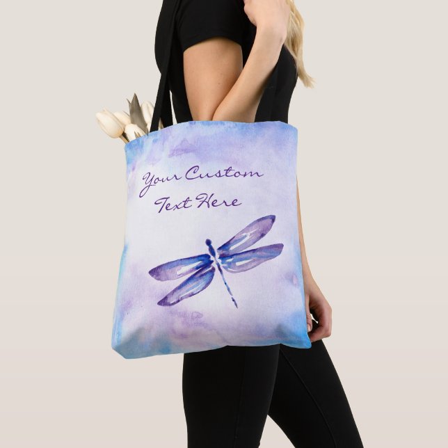 Purple Dragonfly Tote Bags | Unique Gifts (Close Up)
