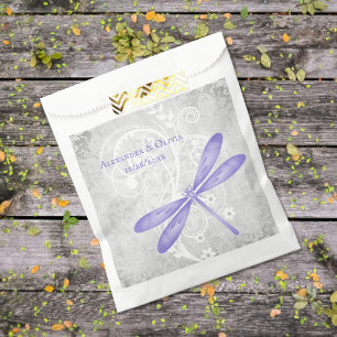 Purple Dragonfly Wedding Favour Bags