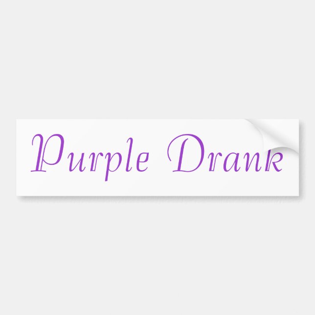 Purple Drank Bumper Sticker (Front)