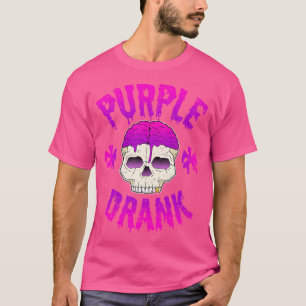 Purple Drank Codeine Skull Lean Rap Hip Hop Gift T-Shirt