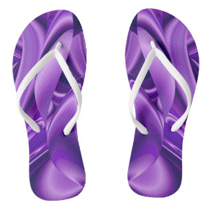 Purple Dream , Abstract Fantasy Rainbow-Art Flip Flops
