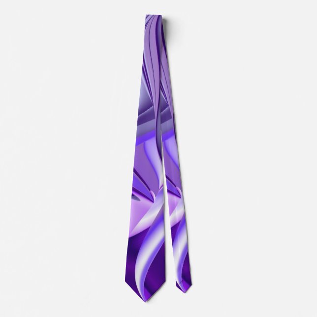 Purple Dream , Abstract Fantasy Rainbow-Art Tie (Front)