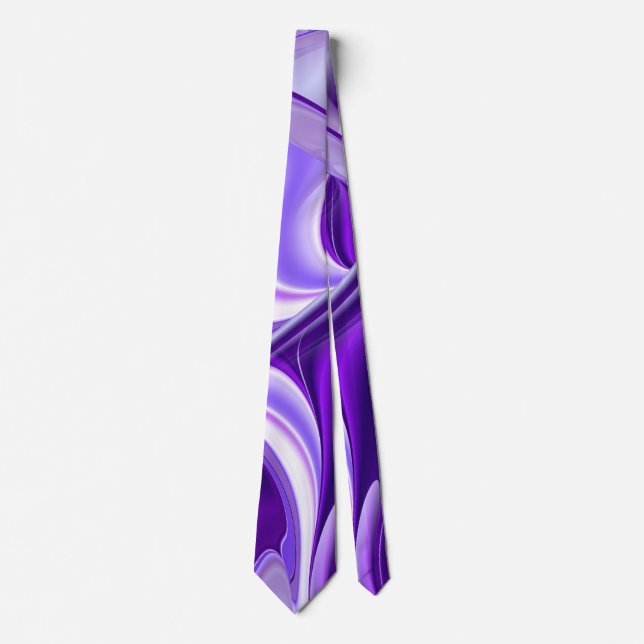 Purple Dream , Abstract Fantasy Rainbow-Art Tie (Front)
