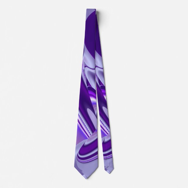 Purple Dream , Abstract Fantasy Rainbow-Art Tie (Front)