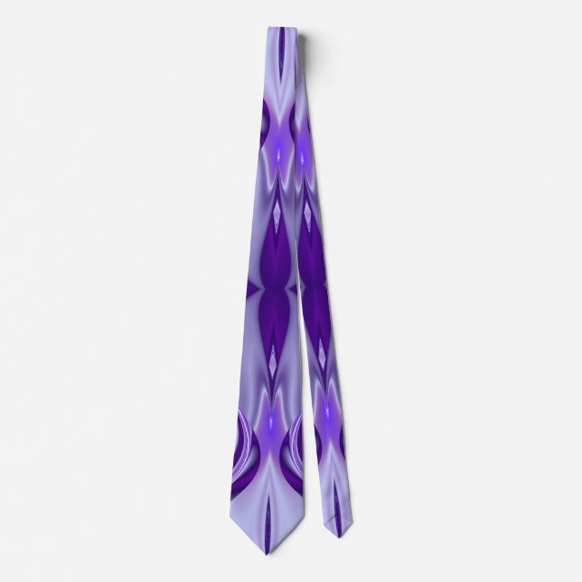 Purple Dream , Abstract Fantasy Rainbow-Art Tie (Front)