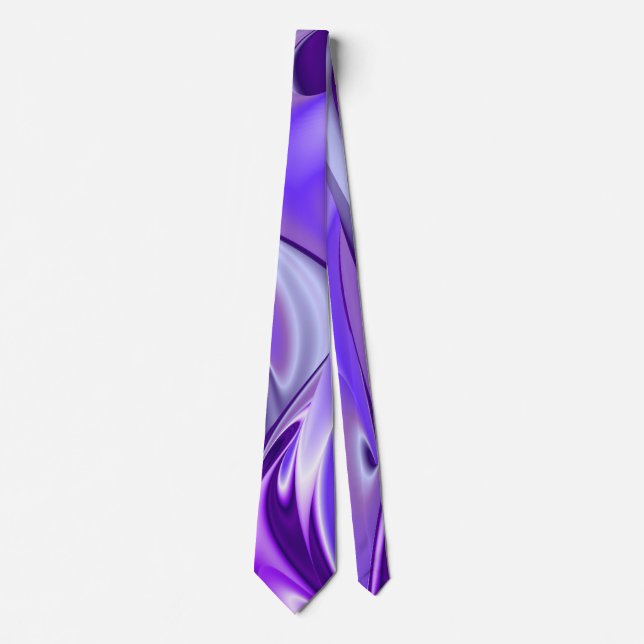 Purple Dream , Abstract Fantasy Rainbow-Art Tie (Front)