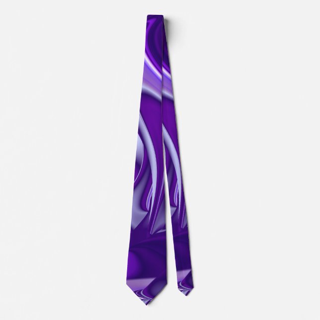 Purple Dream , Abstract Fantasy Rainbow-Art Tie (Front)