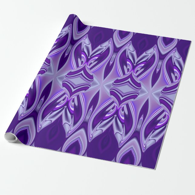 Purple Dream , Abstract Fantasy Rainbow-Art Wrapping Paper (Unrolled)