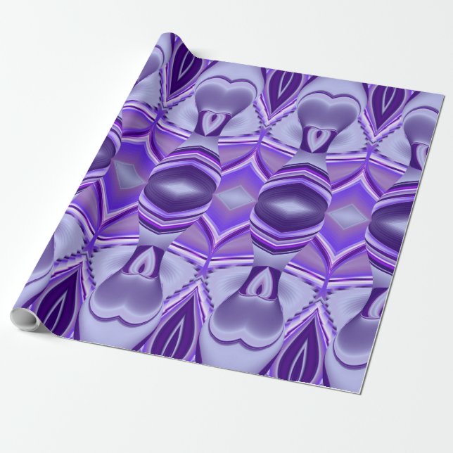 Purple Dream , Abstract Fantasy Rainbow-Art Wrapping Paper (Unrolled)