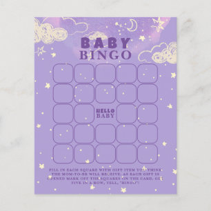 Purple Dream Baby Bingo Baby Shower Game
