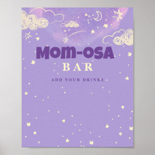 Purple Dream Baby Shower Mum-osa Bar  Poster