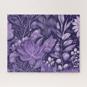 Purple Dream Elegant Botanical Design Jigsaw Puzzle