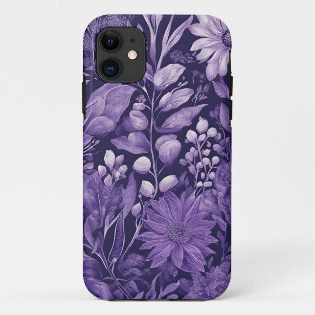 Purple Dream, Fantasy flower indigo palette  Case-Mate iPhone Case (Back)