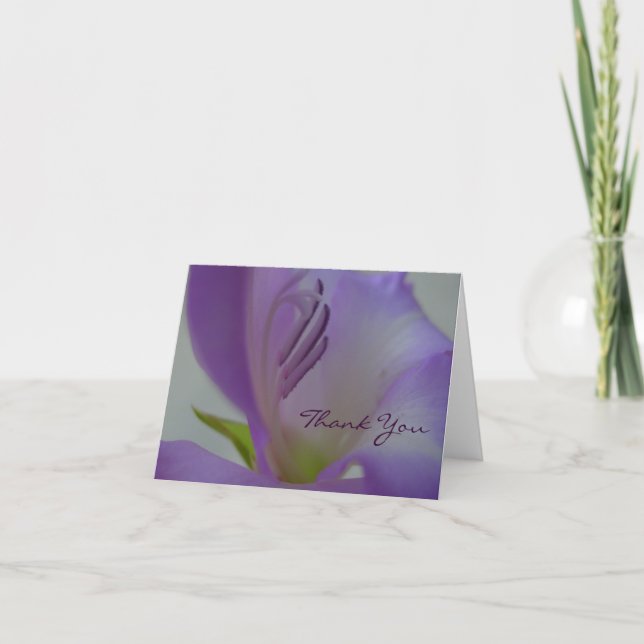 Purple Dream Flower ThankYou Card (Front)