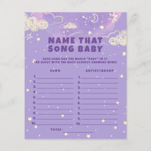 Purple Dream Name that Song Baby Shower Game