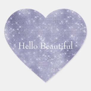 Purple Dream Sparkle Heart Sticker