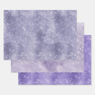 Purple Dream Sparkle Wrapping Paper Sheet
