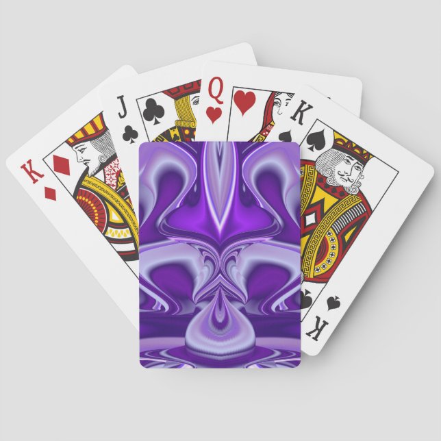 Purple Dreams , Abstract Fantasy Rainbow-Art Playing Cards (Back)