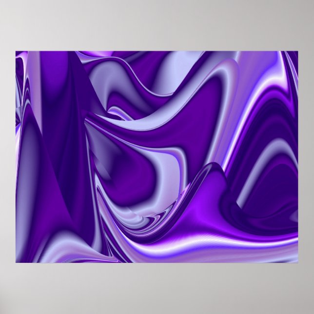 Purple Dreams, Abstract Fantasy Rainbow Art Poster (Front)