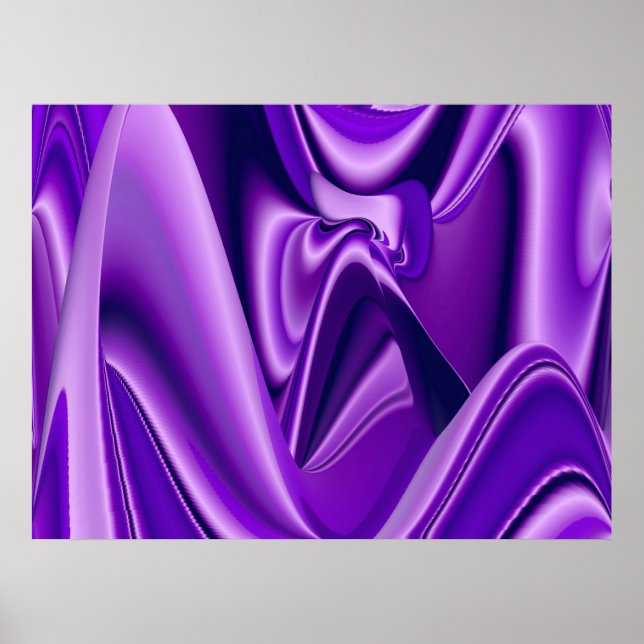 Purple Dreams, Abstract Fantasy Rainbow Art Poster (Front)