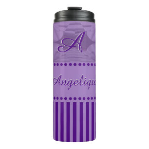 Purple Dreams Combo Design w Monogram Thermal Tumbler