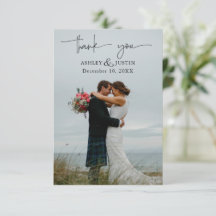 Purple dreams stylish florals Thank You Card