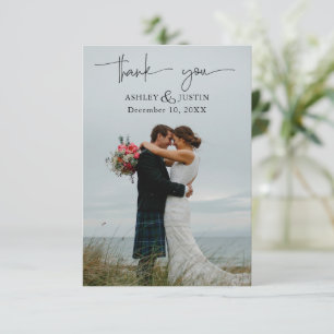 Purple dreams stylish florals Thank You Card