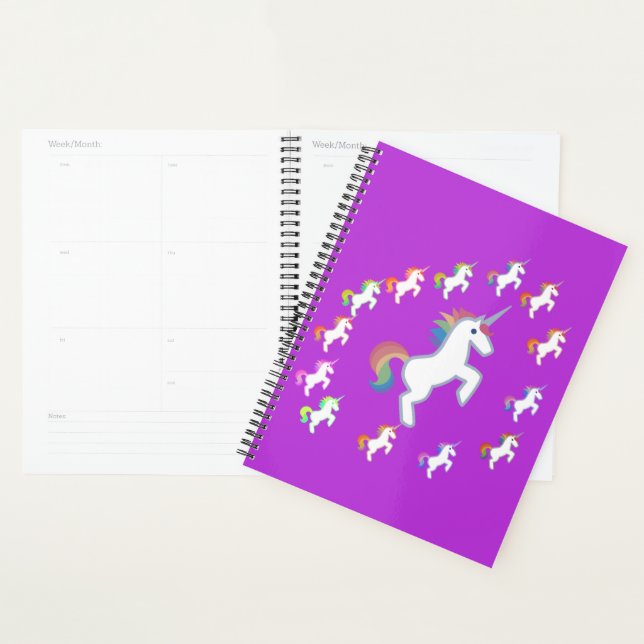 Purple Dreamscape Unicorn Circle Design Planner (Display)
