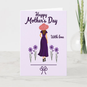 Purple Dress Mothers Day Art Card