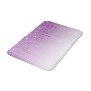 Purple Dripping Glitter Bath Mat