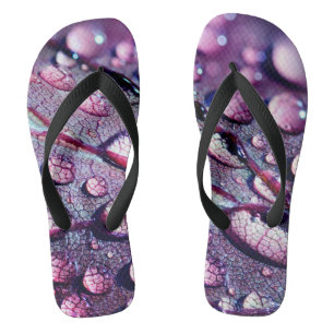 Purple Drops Flip Flops