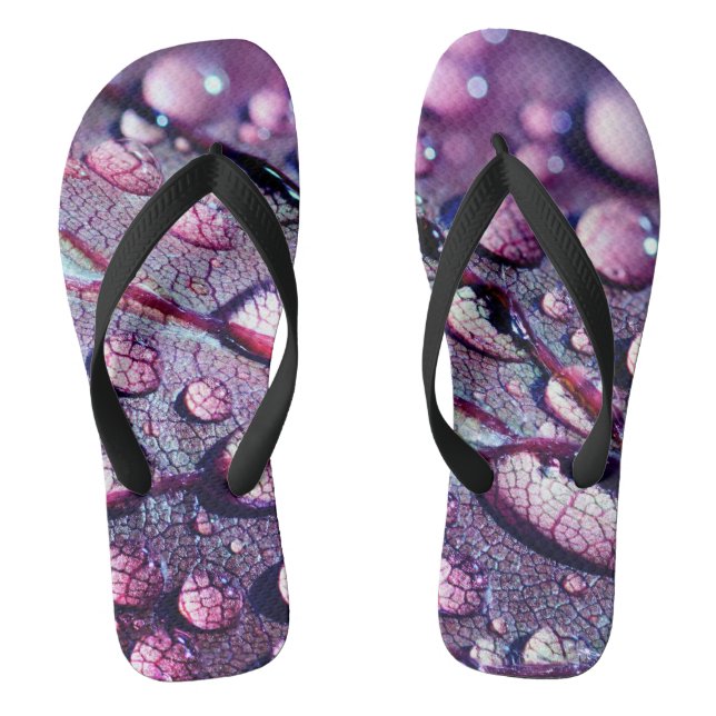 Purple Drops Flip Flops (Footbed)