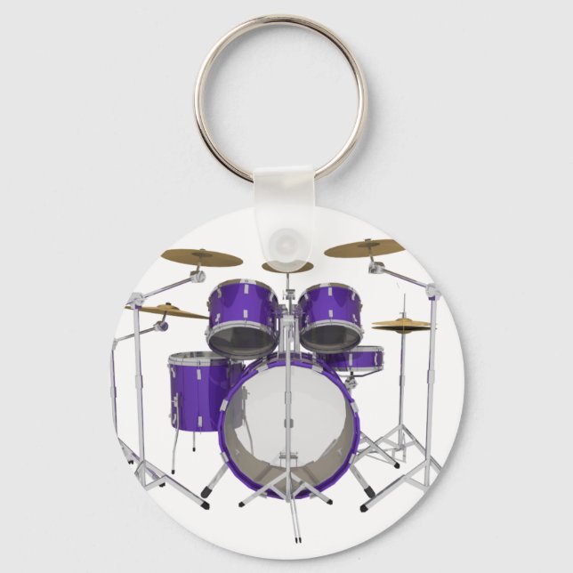Purple Drum Kit: Key Ring (Front)
