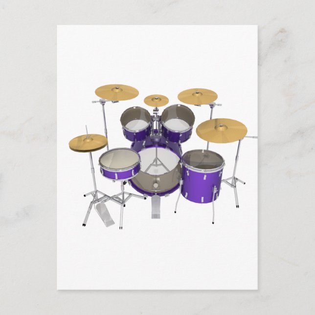 Purple Drum Kit: Postcard (Front)