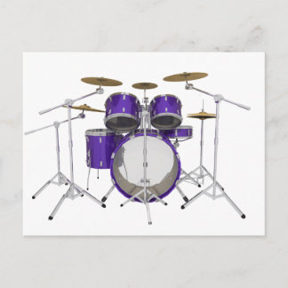 Purple Drum Kit: Postcard