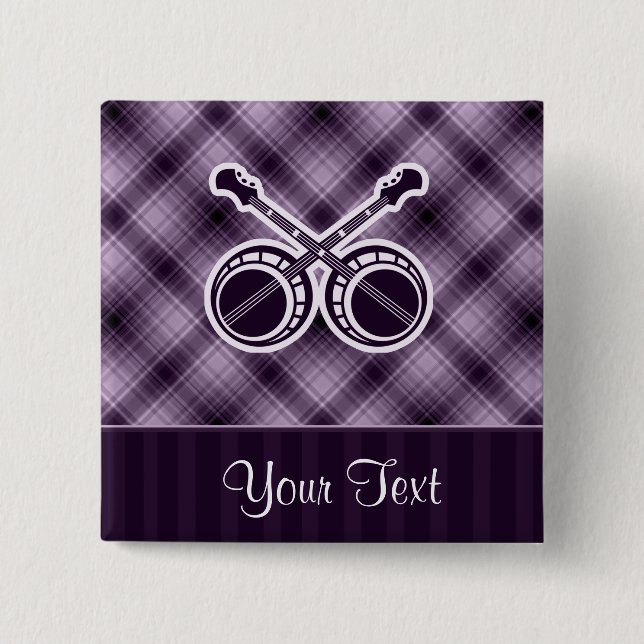 Purple Duelling Banjos 15 Cm Square Badge (Front)