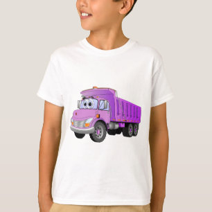 Purple Dump Truck Cartoon T-Shirt