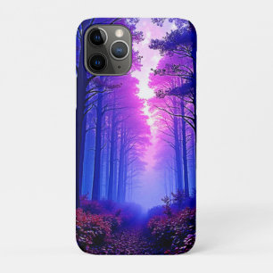 Purple Dusk Woods: Surreal Art iPhone 11 Pro Case