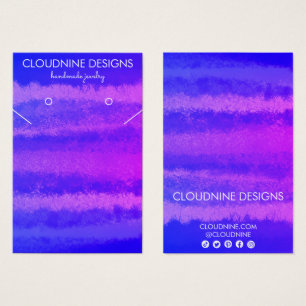 Purple Earring Necklace Jewellery Display Card