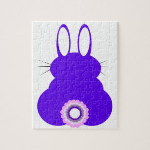 Purple Easter Bunny, 110 Pieces, Jigsaw Puzzle