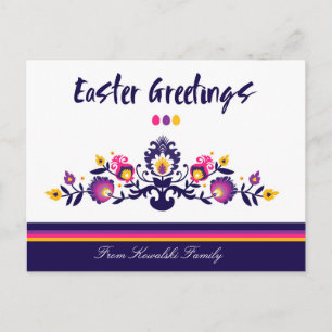 💜Purple Easter Folklore, Custom Text Postcard