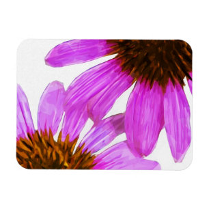 Purple Echinacea Flower Abstract Magnet