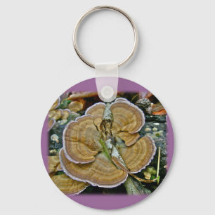 Purple Edge Shelf Fungus Coordinating Items Key Ring