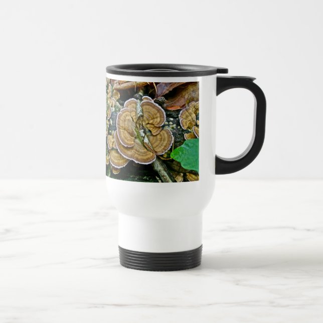 Purple Edge Shelf Fungus Coordinating Items Travel Mug (Right)