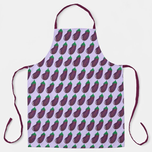 Purple Eggplant Aubergine Veggie Vegetable Veg Apron (Front)