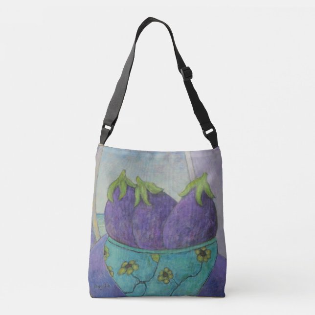 Purple Eggplant Crossbody Bag (Back)