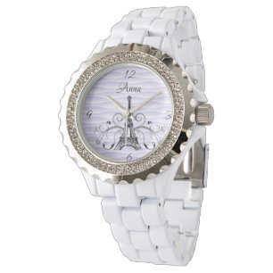 Purple Eiffel Tower Flourish Watch