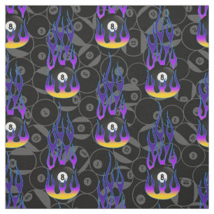 Purple Eight Ball  Fabric